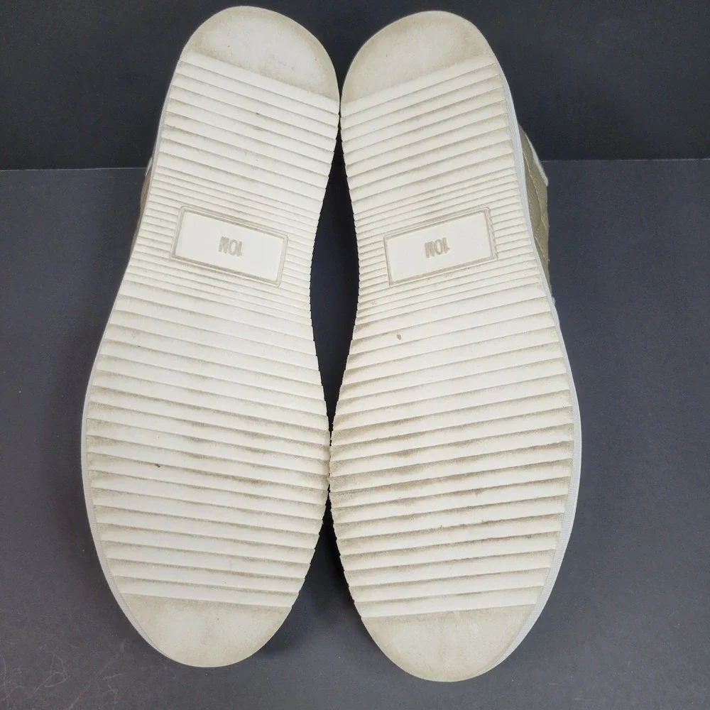 Joy Metallic Gold Platform Slip On Sneakers Women's Casual Shoes 10M‎
